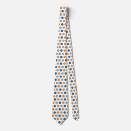 Corbata Patrón azul y naranja