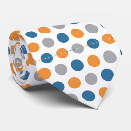 Corbata Patrón azul y naranja