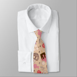 Corbata Patrón Beige de los tratamientos dulces y salados