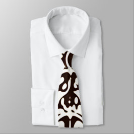 Corbata Patrón blanco negro ornamental africano