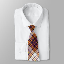 Corbata Patrón blanco, púrpura y Naranja de Halloween