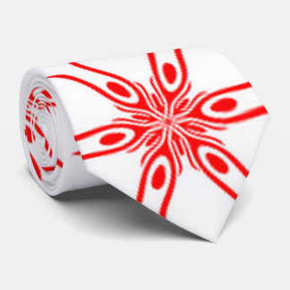 Corbata patrón blanco rojo A 2-22