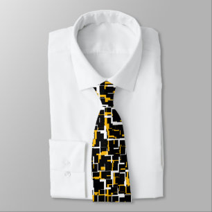 Corbata Patrón blanco y negro digital