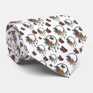 Corbata Patrón boho de acuarela