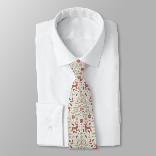Corbata Patrón boho de Navidad (Atado)