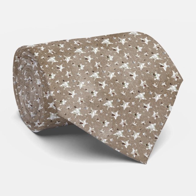 Corbata Patrón boho de Navidad rústico  (Enrollado)