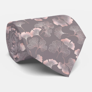 Corbata Patrón Botánico Rosa Mínimo