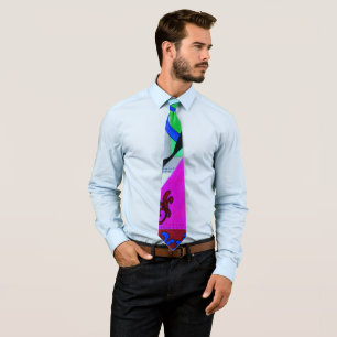 Corbata Patrón Brillante Abstrac Vínculos Geométricos Mode