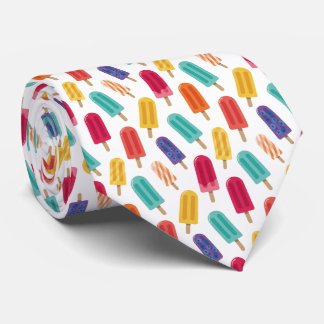 Corbata Patrón Brillante de Paletas de Verano