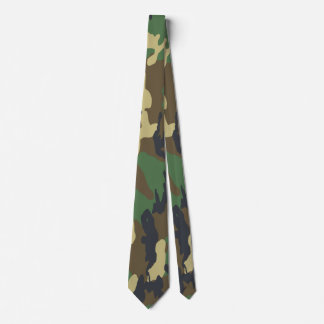 Corbata Patrón Camuflado Verde Y Marrón