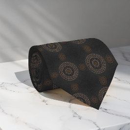 Corbata Patrón caqui crocodylus porosus mandala