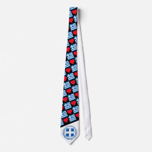 Corbata Patrón cardíaco de bandera griega Orgullo griego