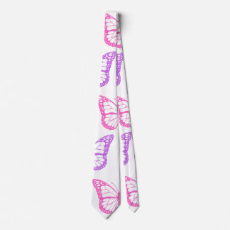 Corbata Patrón Chica de mariposa floral rosa púrpura retro