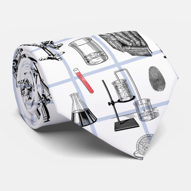 Corbata Patrón científico de química científica (Enrollado)