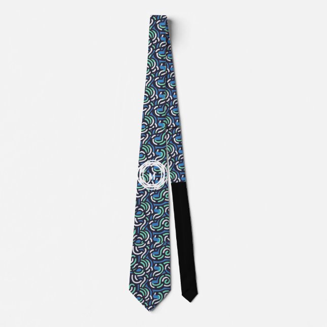 Corbata Patrón circular de interbloqueo personalizado (Anverso)