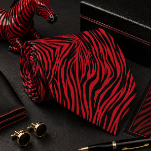 Corbata Patrón clásico de cebra animal salvaje