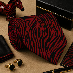 Corbata Patrón clásico de cebra animal salvaje