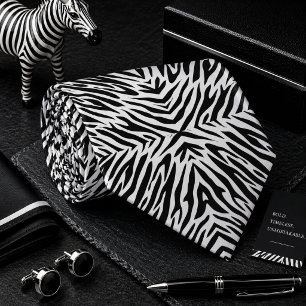 Corbata Patrón clásico de cebra animal salvaje