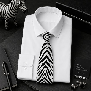 Corbata Patrón clásico de cebra animal salvaje