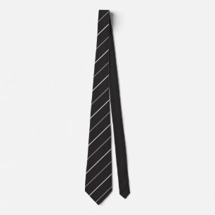 Corbata Patrón clásico de franja blanca gris negro