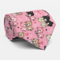 Patrón Clásico de Osos de Peluche con Corazones