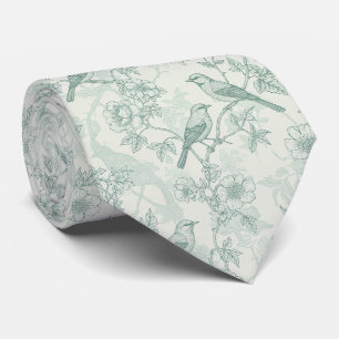 Corbata Patrón Clásico de Toile de Jardín de Pájaros con M
