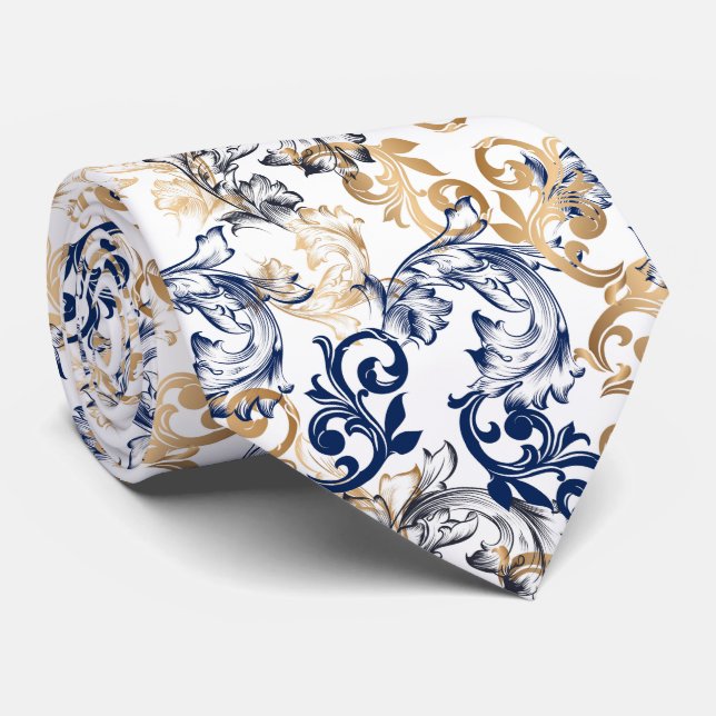 Corbata Patrón Clásico Retro de Estilo Barroco (Enrollado)