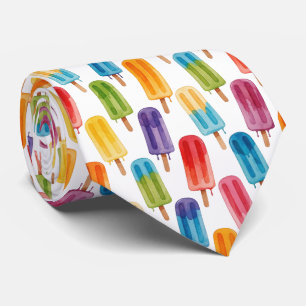 Corbata Patrón Colorido de Paletas de Acuarela