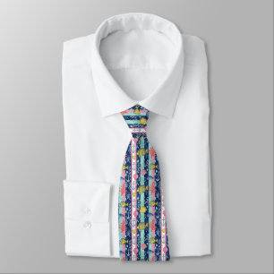 Corbata Patrón Colorido de Vida Marina Costera (2)