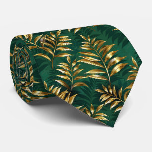 Corbata Patrón continuo con helechos dorados
