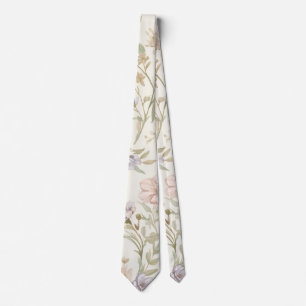 Corbata Patrón continuo de acuarela vintage de flores silv
