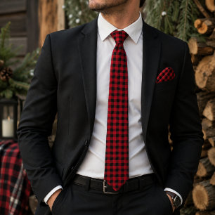 Corbata Patrón continuo de cuadros escoceses de leñador de