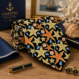Corbata Patrón continuo de estrella de mar colorida