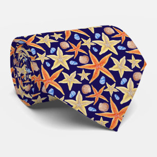 Corbata Patrón continuo de estrella de mar colorida