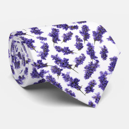 Corbata Patrón continuo de flores de lavanda