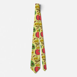 Corbata Patrón continuo de frutas tropicales coloridas
