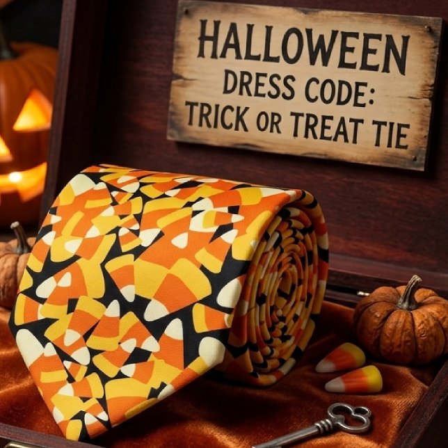 Corbata Patrón continuo de maíz de caramelo de Halloween (Subido por el creador)
