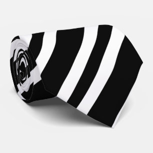 Corbata Patrón continuo de rayas blancas y negras