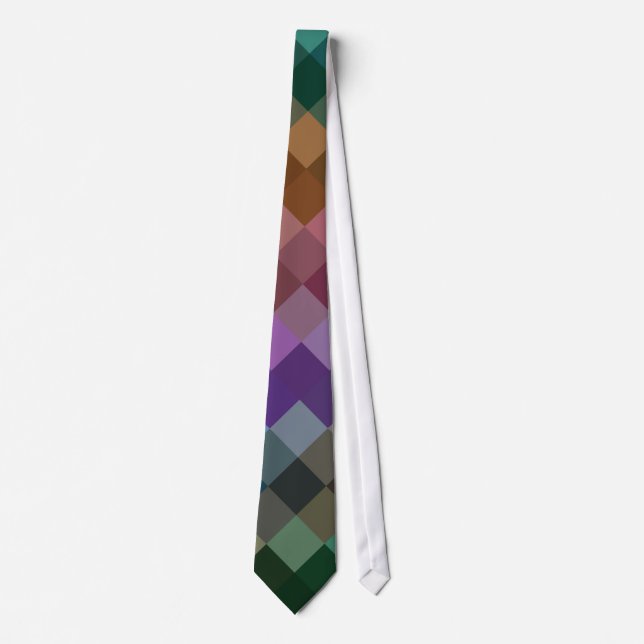 Corbata Patrón continuo de zigzag colorido (Anverso)