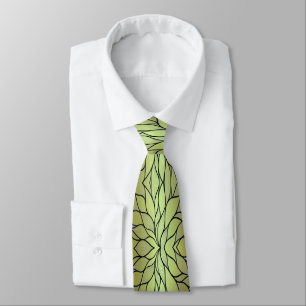 Corbata Patrón creativo de hoja de oliva verde