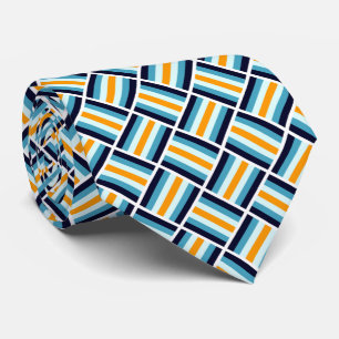 Corbata Patrón cuadrado - Oro y azul