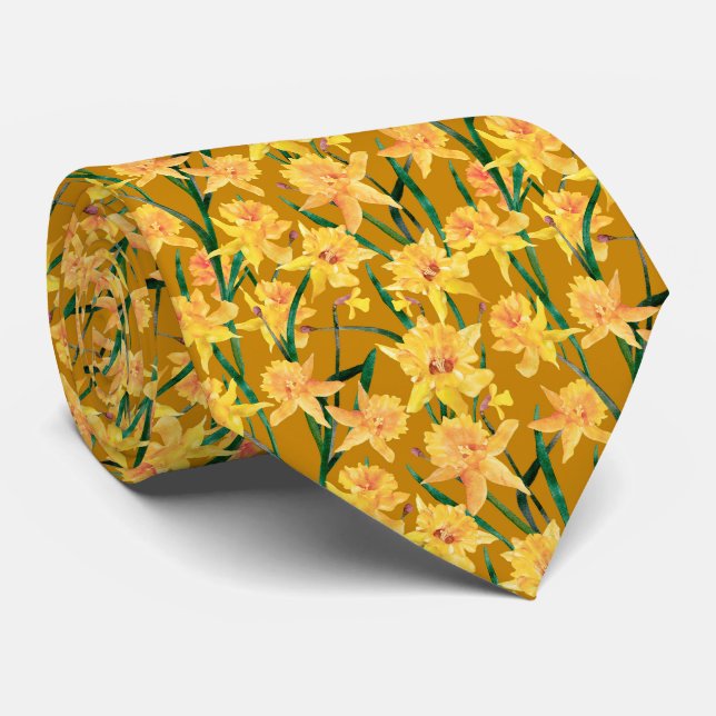 Corbata Patrón Daffodil de verano (Enrollado)