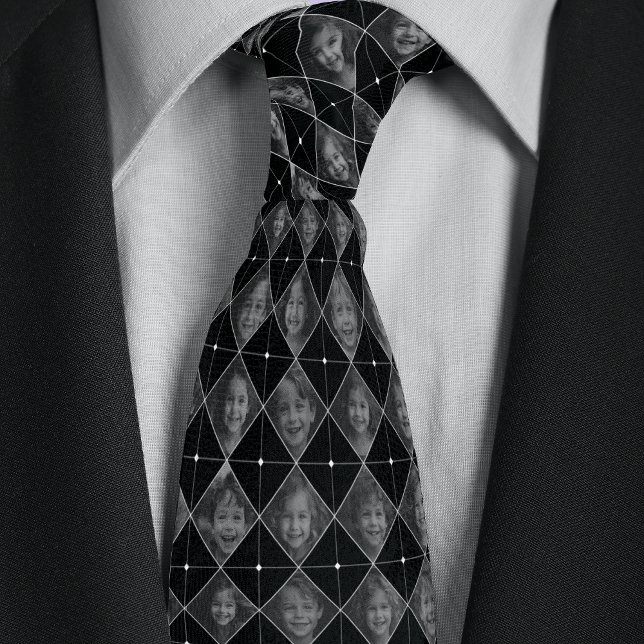 Corbata Patrón de 16 fotos de la familia personalizado (Subido por el creador)