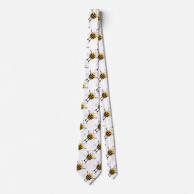 Corbata Patrón de abejas personalizado (Anverso)