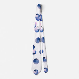 Corbata Patrón de acuarela de arándanos
