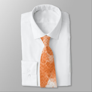 Corbata Patrón de acuarela naranja terracota cálido