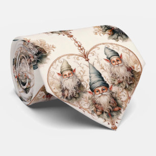 Corbata Patrón de Acuarela Vintage de Gnomo de Jardín Cott