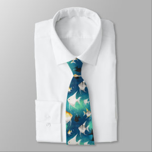 Corbata Patrón de acuario de peces angulares