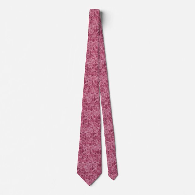 Corbata Patrón de ajuste de burbujas rosa (Anverso)