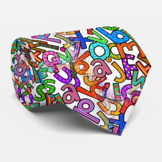 Corbata Patrón de alfabeto minúsculo Doodle